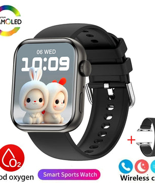 Silica Gel Waterproof Bluetooth Android GPS Square Shape Smartwatch