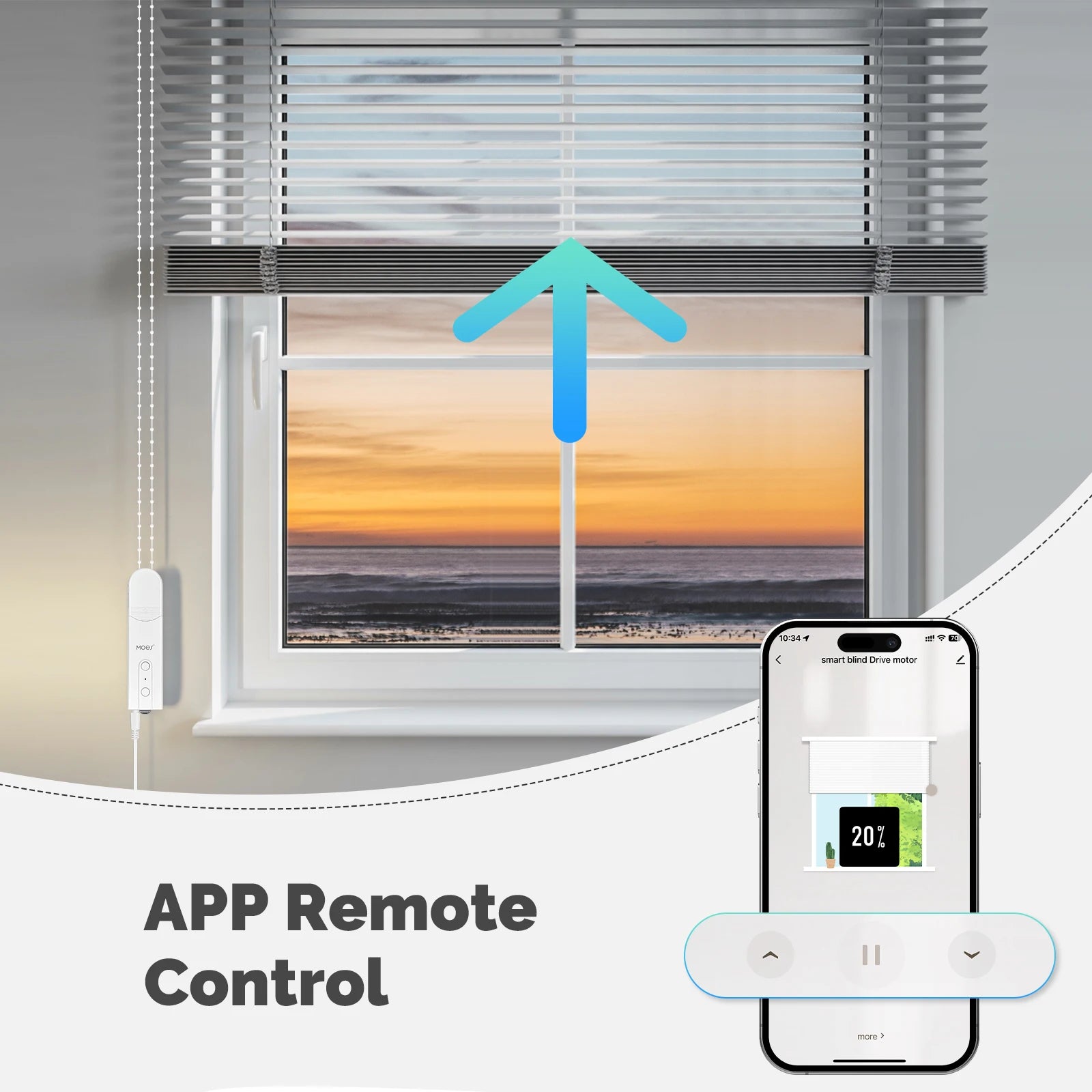 MOES WiFi Roller Blinds Motor for Curtains with Alexa Google Home