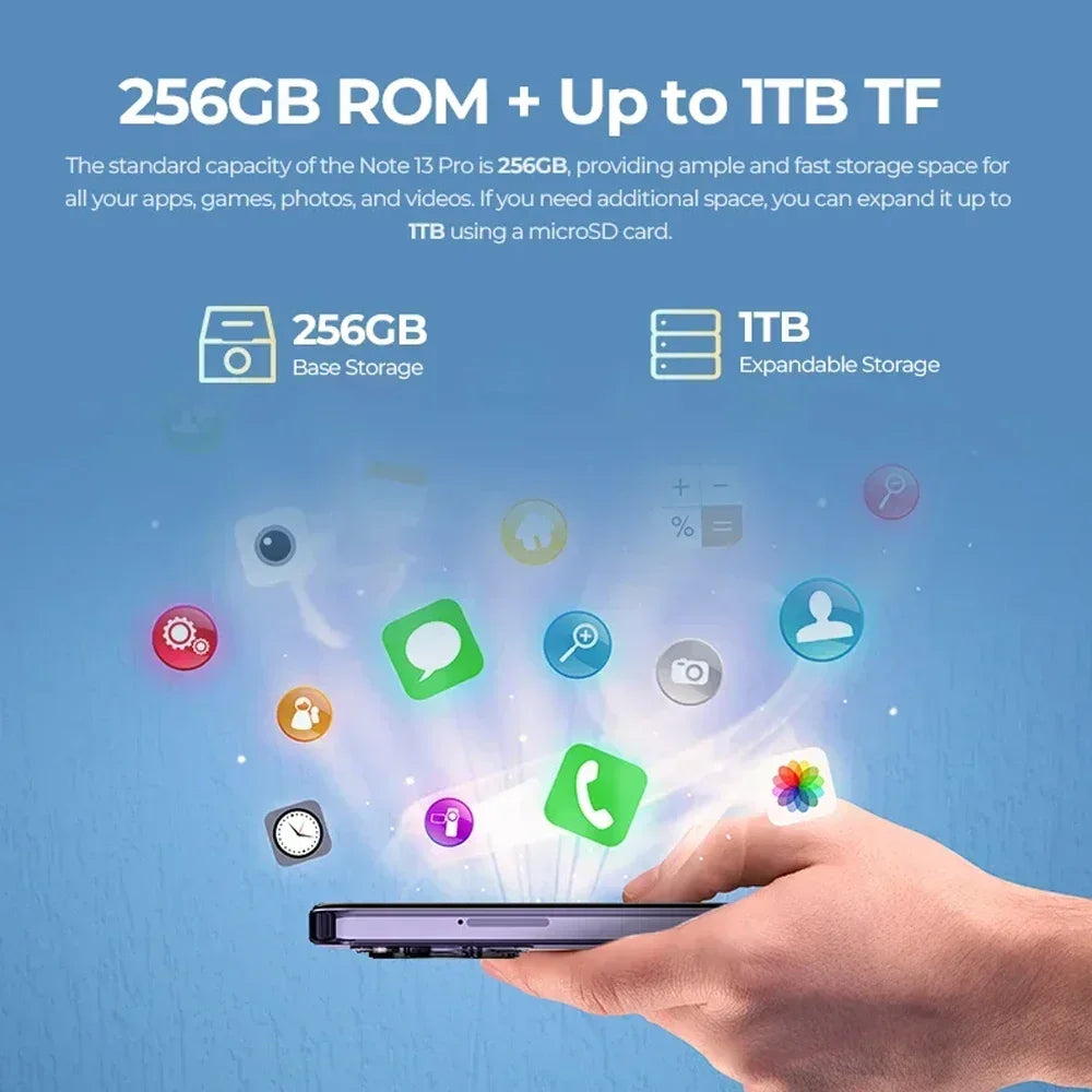 5999mAh 256GB Android Hotwav Note 13 Pro 4G Smartphone