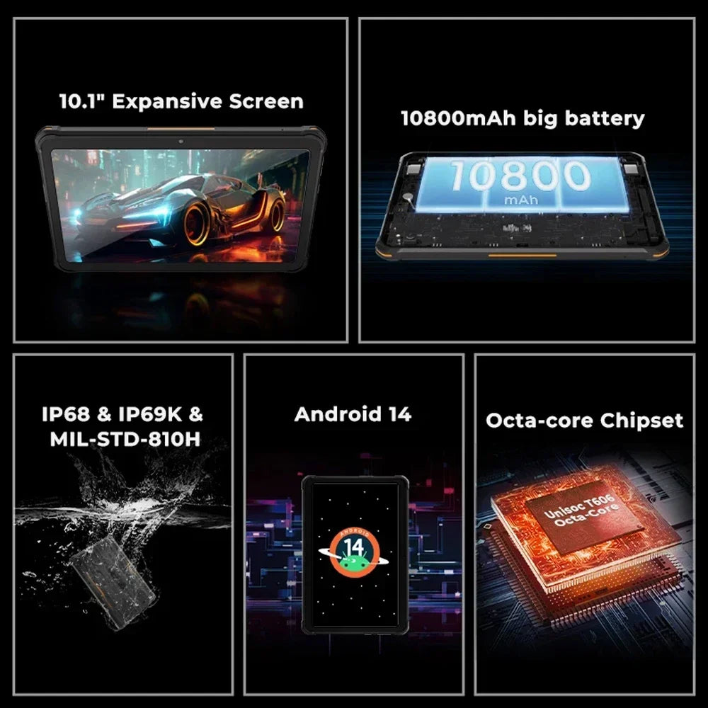 4GB+128GB 10.1" HD Screen 10800mAh Battery 13MP Camera Tablet