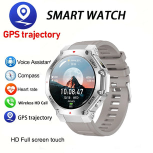 Silica Gel Waterproof Android Round Distance Tracker Smartwatch