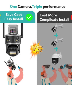 Boavision 6MP WIFI 4 Screen Auto Tracking Security Dome Camera