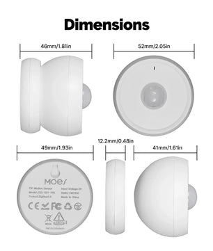 Moes Plastic Smart PIR Sensor Human Body Infrared Motion Detector