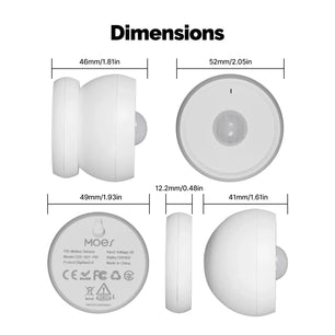 Moes Plastic Smart PIR Sensor Human Body Infrared Motion Detector