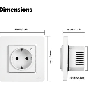 MOES ZigBee Smart EU Wall Socket with Energy Monitor and Voice Control