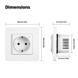 MOES ZigBee Smart EU Wall Socket with Energy Monitor and Voice Control