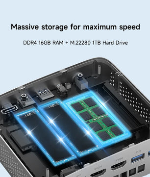 512GB M.2 Intel Core 13 Eco Erazer D80 Mini Host DDR4