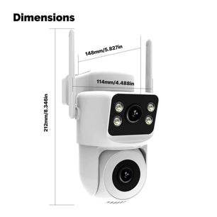 Moes 2.4GHz 8MP Outdoor Waterproof Auto Track Two Way Camera