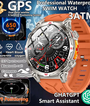 Silica Gel Amoled Display Waterproof Android Round Smartwatch
