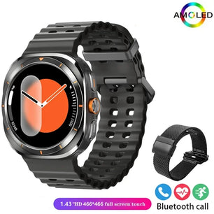 Silica Gel Waterproof Bright Screen Bluetooth Round Shape Smartwatch