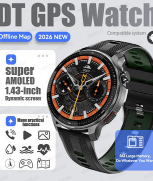 Silica Gel Waterproof Android Round Shape On-Wrist Smartwatch