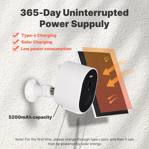 Moes 5200mAh WiFi 4MP HD Waterproof Smart Security Camera