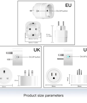 Moes Plastic Panel Voice Remote Control Smart Power Socket Plug