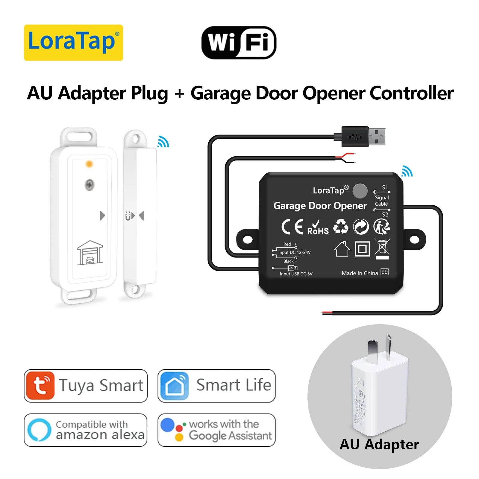 LoraTap Plastic HomeKit Smart Remote Control Garage Door Opener