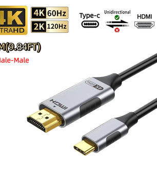 Aluminium 6mm HDMI-Compatible 1.4 Cable For MacBook