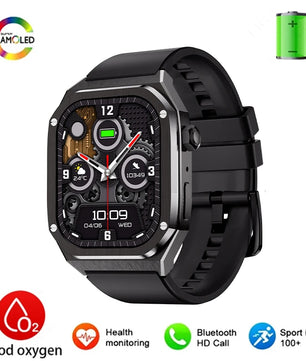 Silica Gel Waterproof Amoled Full Touch Screen Bluetooth Smartwatch