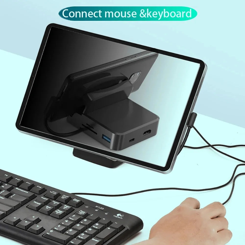 8-IN-1 Aluminum Alloy USB Type-C Splitter Docking Station Hub