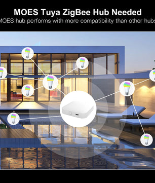 Moes Plastic Dimmable LED Light Zigbee Voice Control Smart Bulb