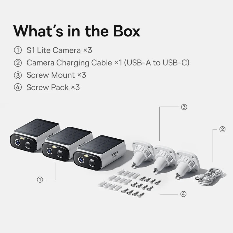 4MP 135°FOV IP67 Security S1 Lite Wireless Solar Security Camera