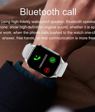 Silica Gel Waterproof Android Square Shaped Amoled Screen Smartwatch