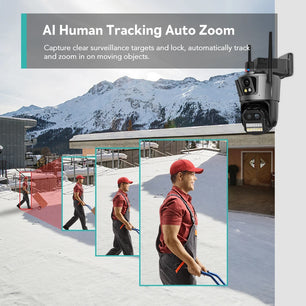 Boavision 6MP WIFI 4 Screen Auto Tracking Security Dome Camera