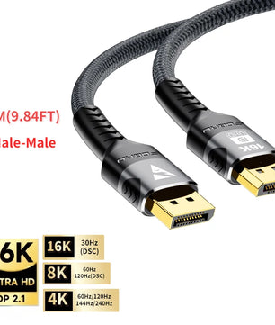 Aluminium 6.3mm HDMI-Compatible 2.1 Extension Cable For Laptop