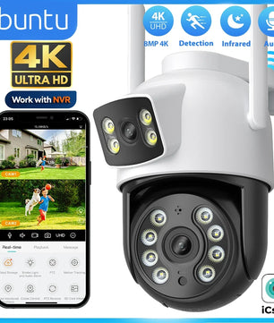 IP66 8MP 30m Dual Screens CCTV Night Vision Human Detection Camera