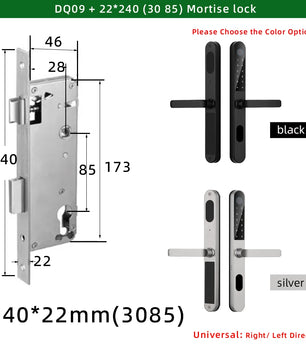 Aluminium Alloy Waterproof Bluetooth Reversible Handle Door Lock
