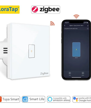 LoraTap 20A Plastic Panel Voice Control Water Heater Wall Switch