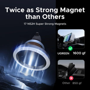 Ugreen 15W ABS USB Type-C Car Magnetic Car Holder For iPhone