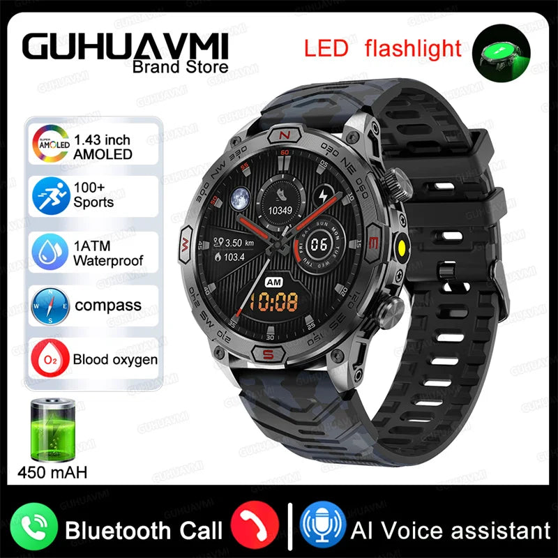 Stainless Steel Waterproof Android Round Shaped Bluetooth Smartwatch