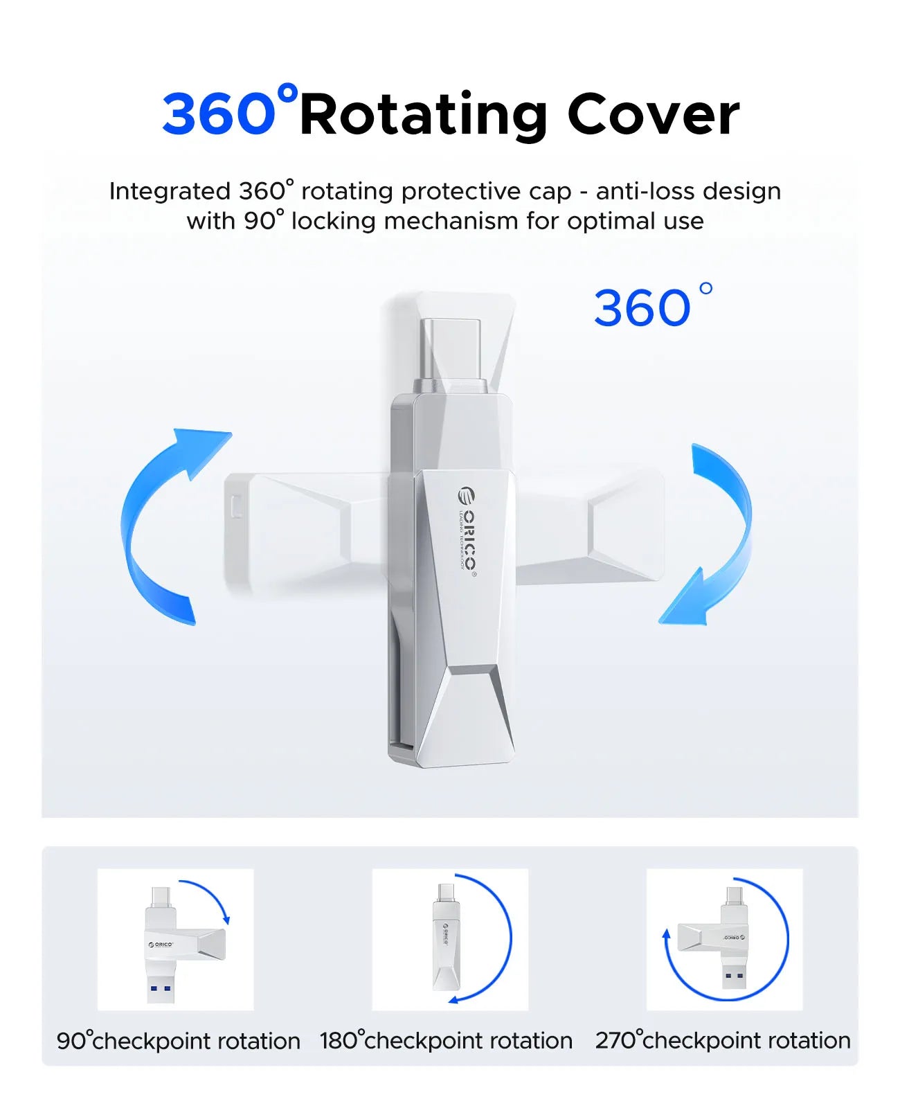 Dual USB 3.2 Type-C Portable Multifunctional Mini Pen Drive