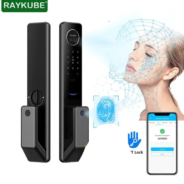 RayKube Aluminium Alloy Fingerprint Recognition Smart Door Lock