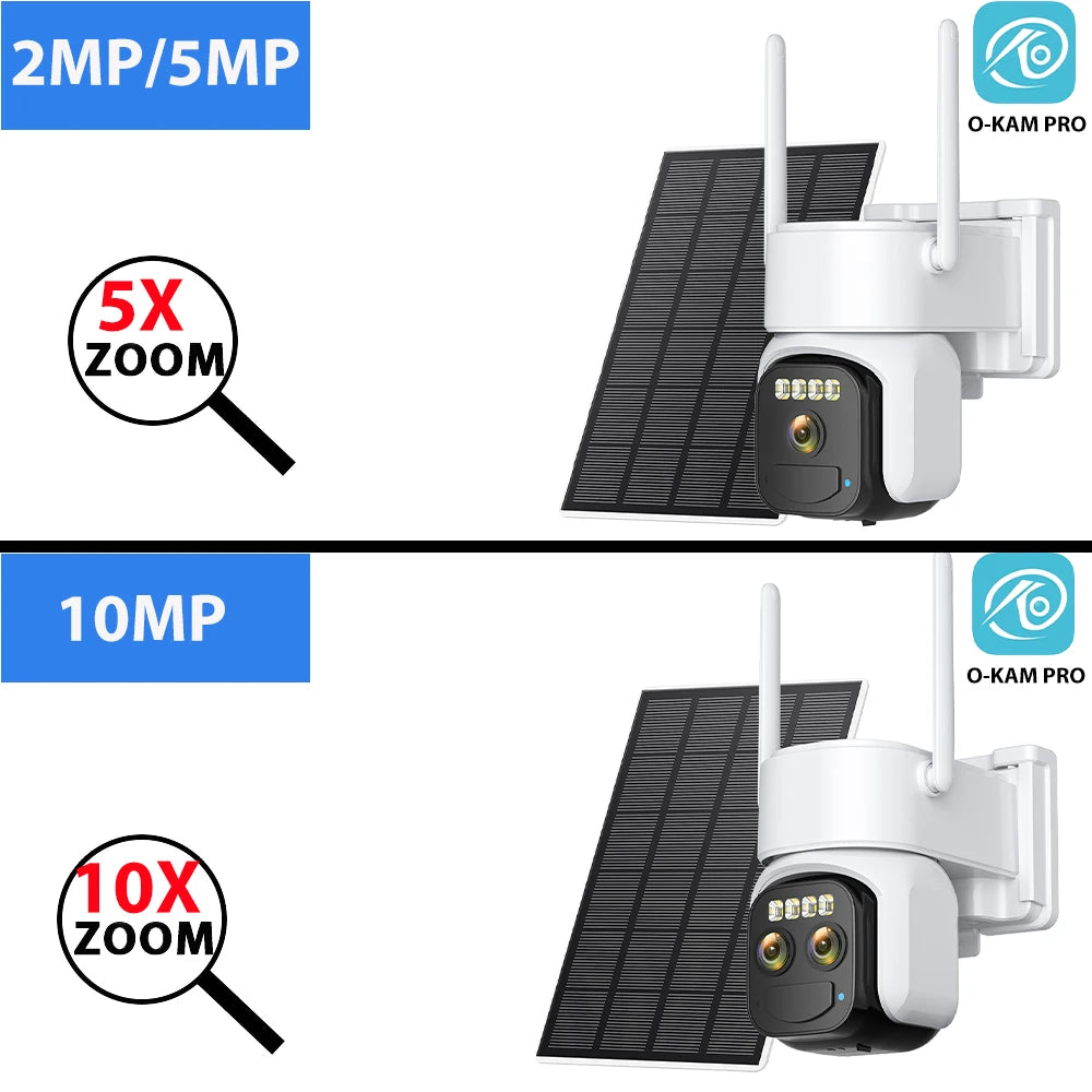 10MP 10X Zoom Solar Wireless Outdoor HD Surveillance Camera