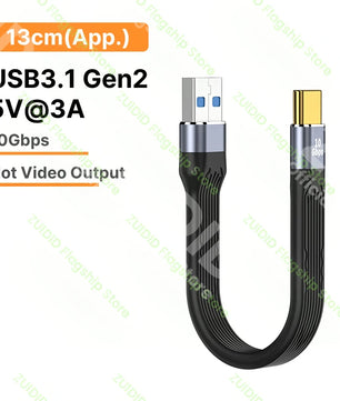 PD100W Aluminum Alloy USB4.0 Gen3 Type-C Fast Charging Cable