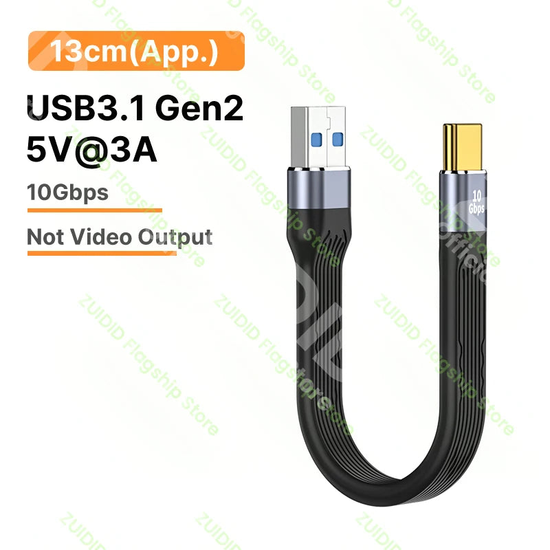 PD100W Aluminum Alloy USB4.0 Gen3 Type-C Fast Charging Cable