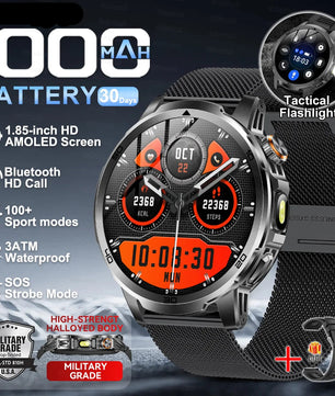 Steel Waterproof Android Round Shape On-Wrist Smartwatch