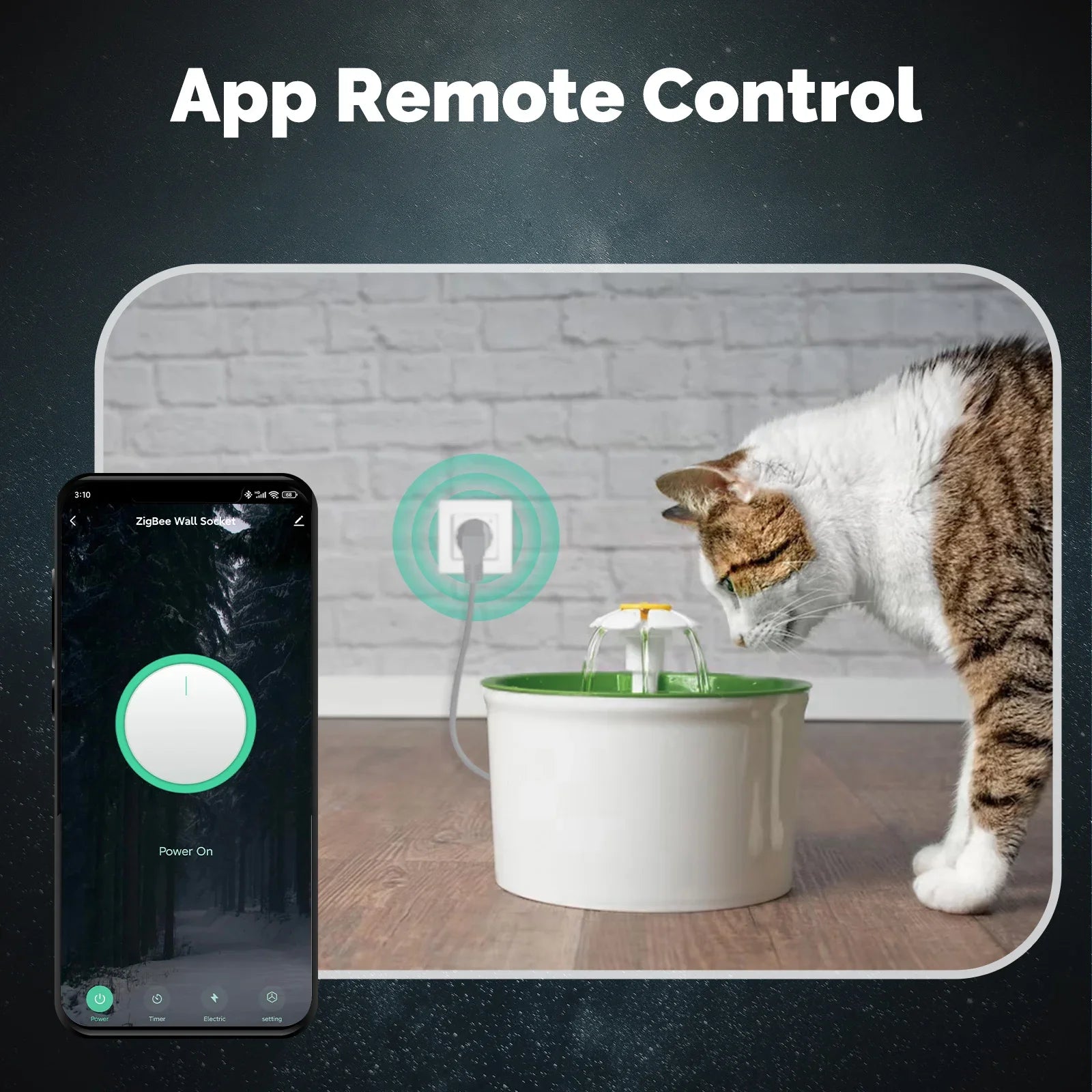 MOES ZigBee Smart EU Wall Socket with Energy Monitor and Voice Control