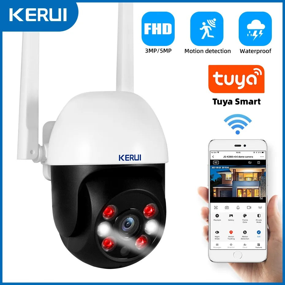 Kerui 5MP Night Vision High Speed Auto Tracking Dome Camera