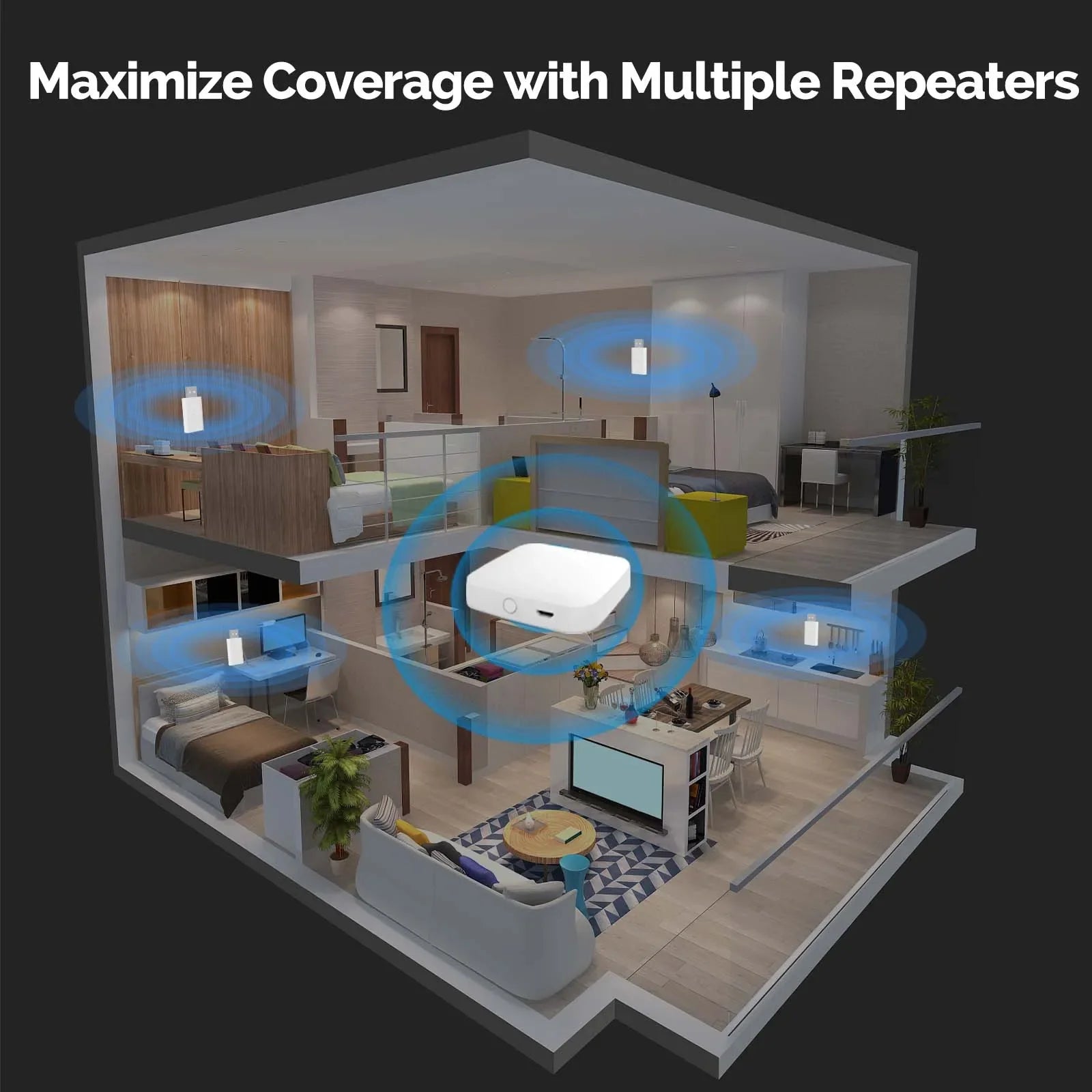 MOES ZigBee 3.0 Signal Repeater USB Range Extender Smart Home
