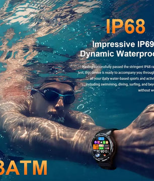 Silica Gel Waterproof Round Shaped Heart Rate Tracker Smartwatch