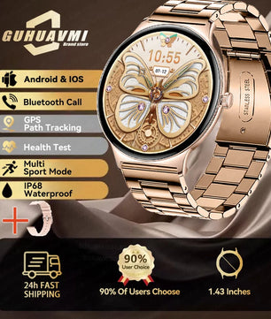 Silica Gel Full Touch Screen Android Round Shaped Digital Smartwatch