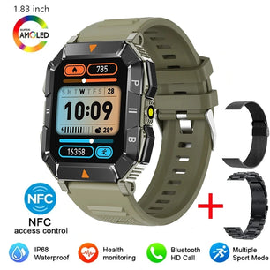 Silica Gel Waterproof Android Square Shaped Bluetooth Smartwatch