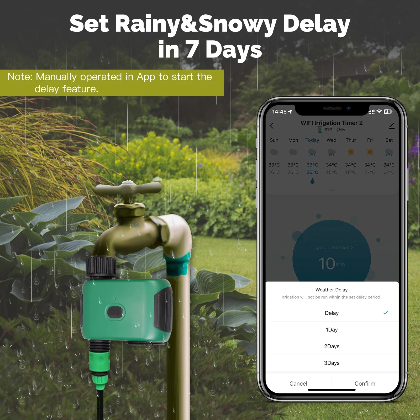 MOES WiFi Smart Water Timer 1 Outlet with Alexa Google Home
