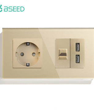 Bseed 16A Glass Panel Wireless WIFI Control Smart Power Socket
