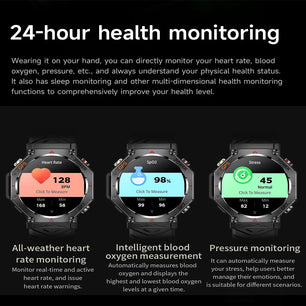 Silica Gel Waterproof Android Round Heart Rate Tracker Smartwatch