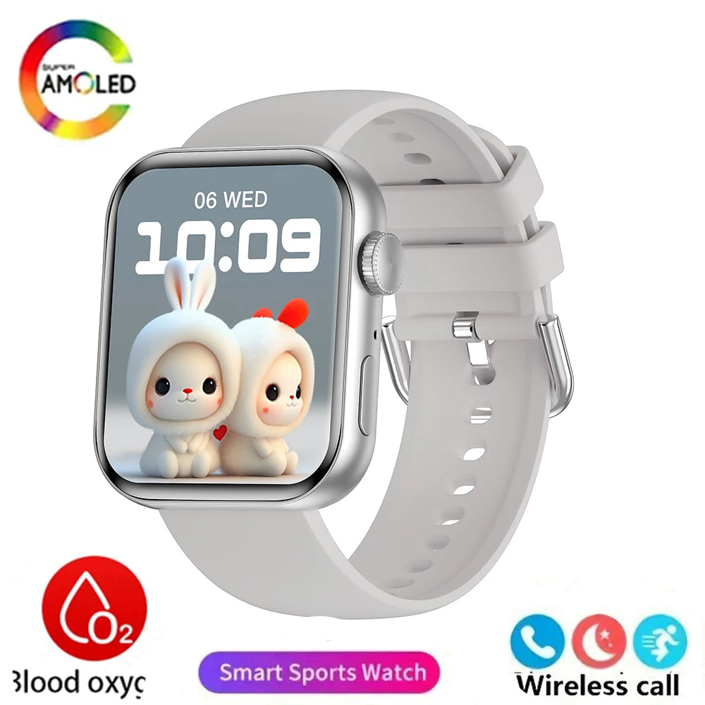 Silica Gel Waterproof Bluetooth Android GPS Square Shape Smartwatch