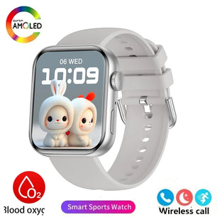 Silica Gel Waterproof Bluetooth Android GPS Square Shape Smartwatch