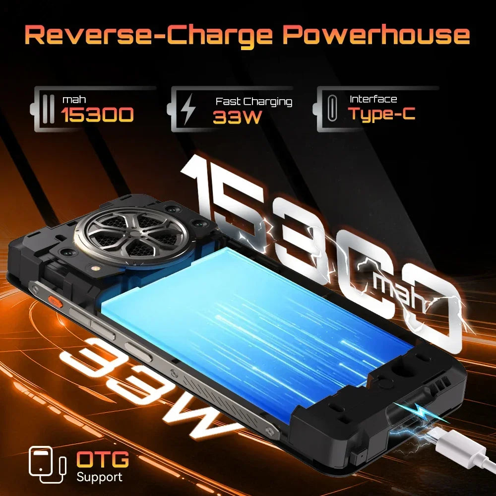 15300mAh 128GB Android KingKong Power 5 Rugged Smartphone