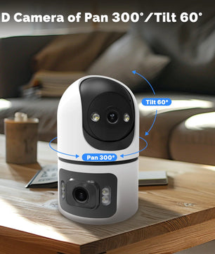 Moes 2.4GHz WiFi Dual Screen Lens Indoor Night Vision Camera
